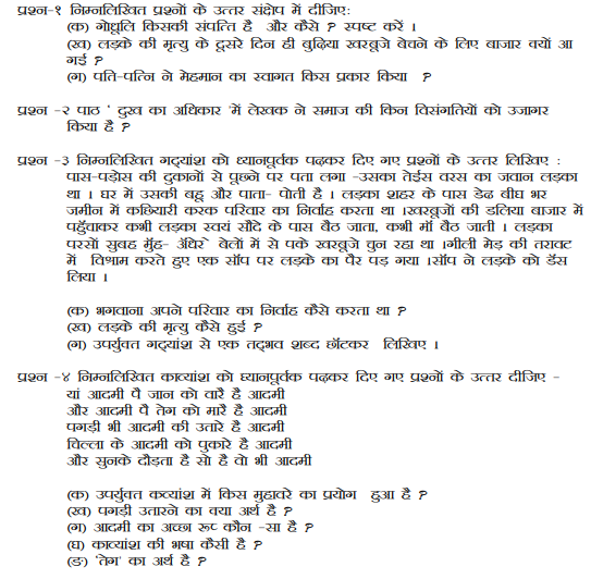 CBSE Class 9 Hindi Sample Paper Set O