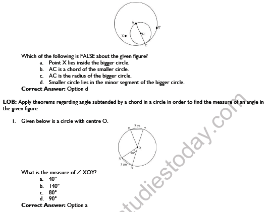 CBSE Class 9 Mathematics Circles Worksheet Set A 3