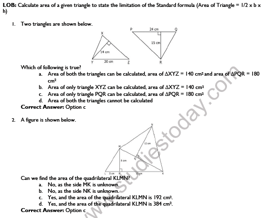 CBSE Class 9 Mathematics Heron Formula Worksheet Set C 1
