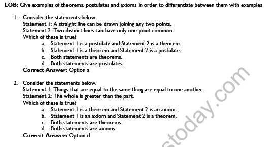 CBSE Class 9 Mathematics Introduction To Euclids Geometry Worksheet Set B 1