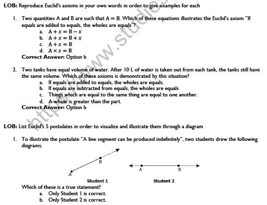 CBSE Class 9 Mathematics Introduction To Euclids Geometry Worksheet Set B 2