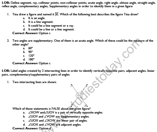 CBSE Class 9 Mathematics Lines and Angles Worksheet Set D 1