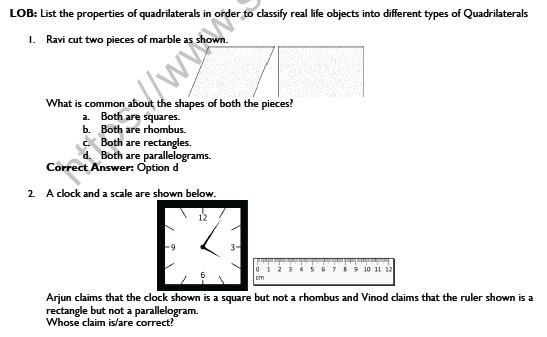 CBSE Class 9 Mathematics Quadrilaterals Worksheet Set B 2