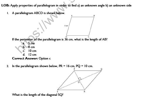 CBSE Class 9 Mathematics Quadrilaterals Worksheet Set B 4