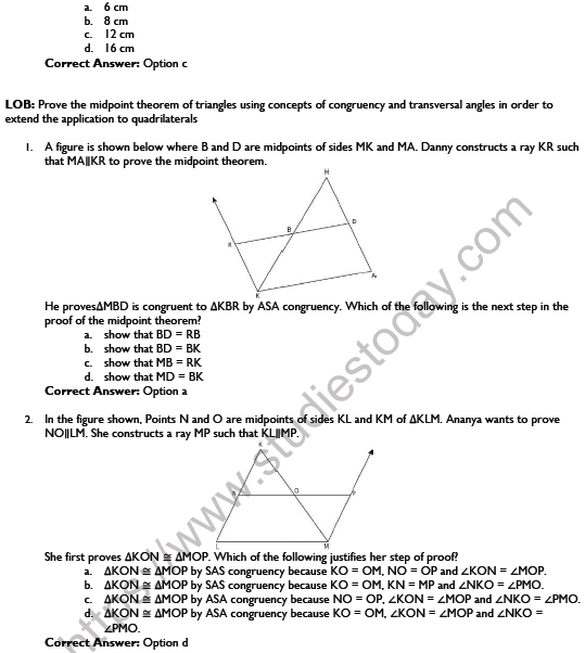 CBSE Class 9 Mathematics Quadrilaterals Worksheet Set B 5