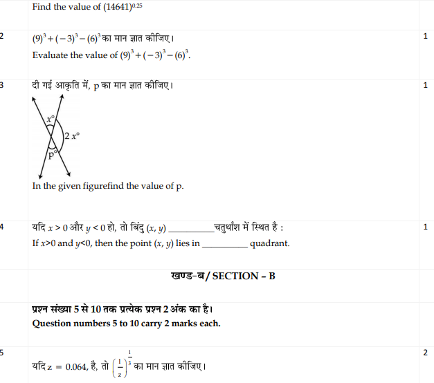 CBSE Class 9 Mathematics Sample Paper 11
