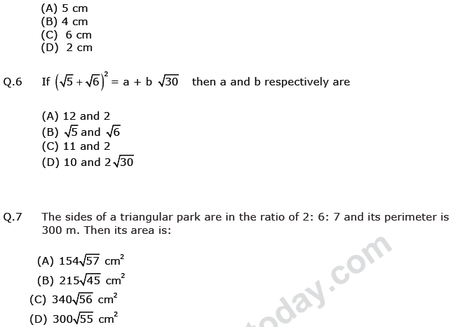 CBSE Class 9 Mathematics Sample Paper 12