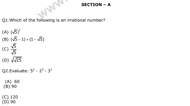 CBSE Class 9 Mathematics Sample Paper 13