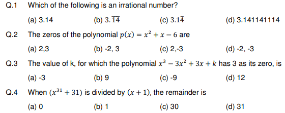 CBSE Class 9 Mathematics Sample Paper Set 2