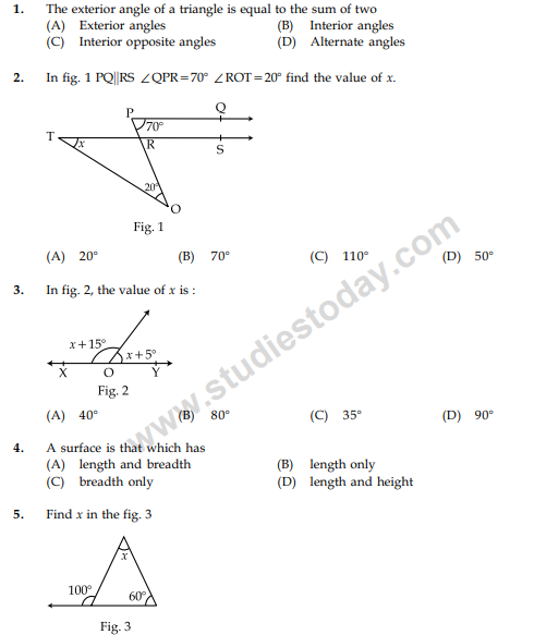 CBSE Class 9 Mathematics Sample Paper Set 27