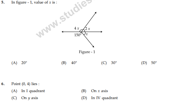 CBSE Class 9 Mathematics Sample Paper Set 34