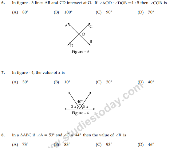 CBSE Class 9 Mathematics Sample Paper Set 43