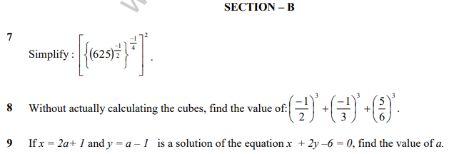 CBSE Class 9 Mathematics Sample Paper Set H