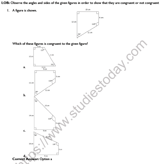 CBSE Class 9 Mathematics Triangles Worksheet Set C 1