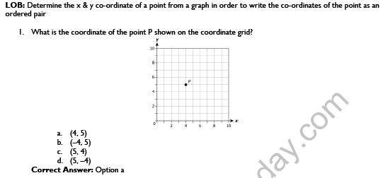 CBSE Class 9 Maths Coordinate Geometry Worksheet 1