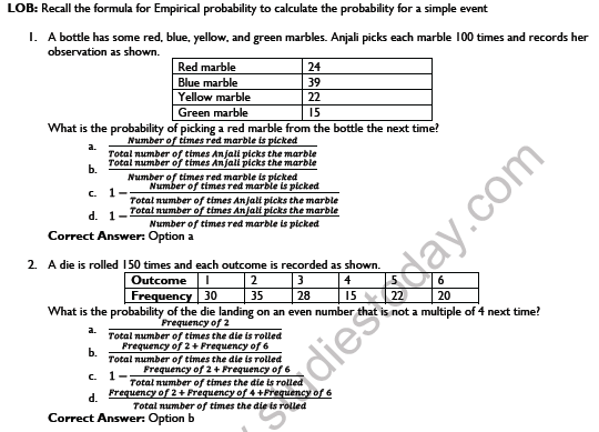 CBSE Class 9 Maths Probability Worksheet 1