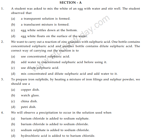 CBSE Class 9 Science Practicals Sample Paper 2