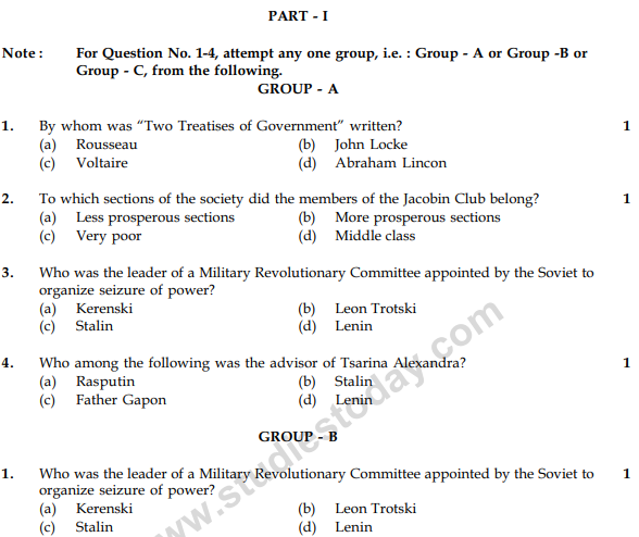 CBSE Class 9 Social Science Sample Paper Set 1