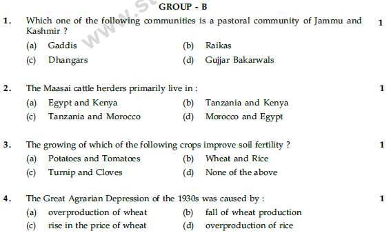 CBSE Class 9 Social Science Sample Paper Set 13