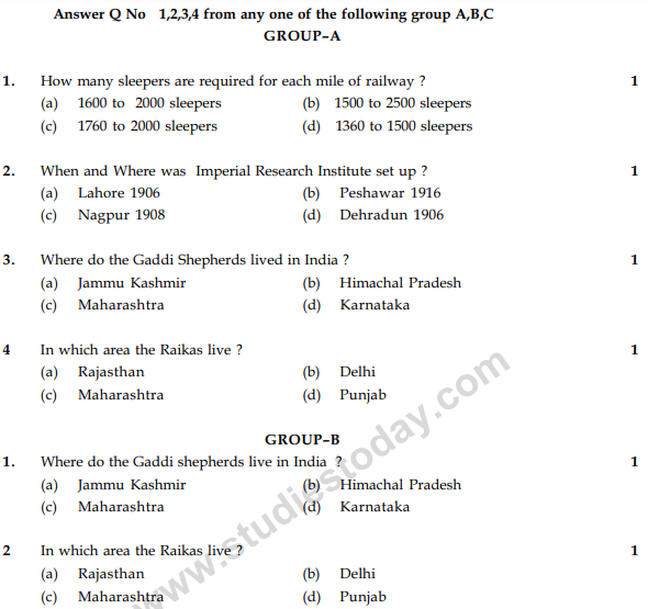 CBSE Class 9 Social Science Sample Paper Set 15