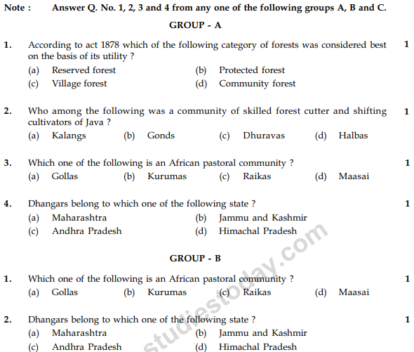 CBSE Class 9 Social Science Sample Paper Set 16