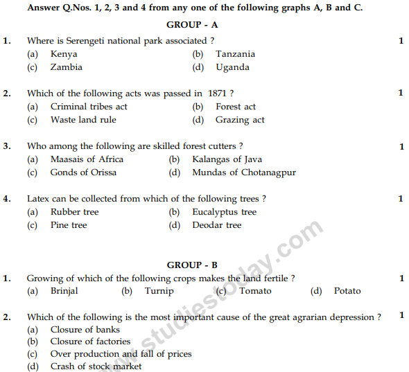 CBSE Class 9 Social Science Sample Paper Set 17