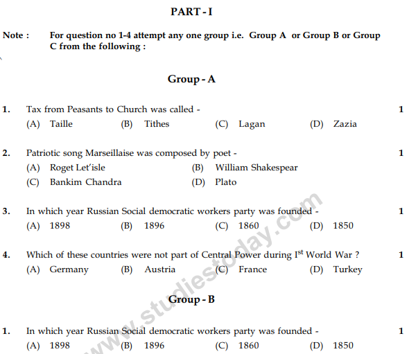 CBSE Class 9 Social Science Sample Paper Set 36