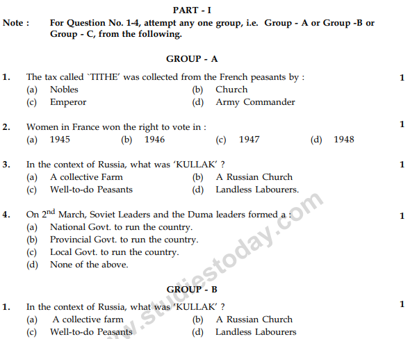 CBSE Class 9 Social Science Sample Paper Set 38