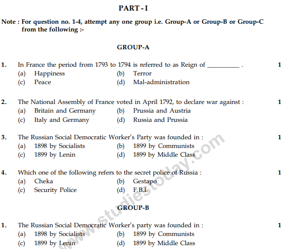 CBSE Class 9 Social Science Sample Paper Set 40