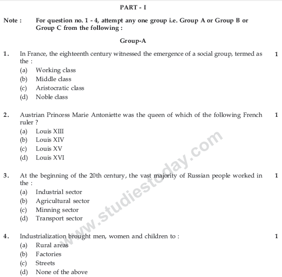 CBSE Class 9 Social Science Sample Paper Set 42