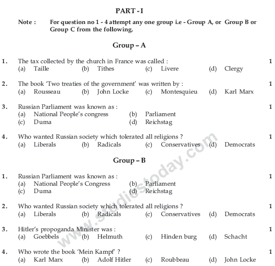 CBSE Class 9 Social Science Sample Paper Set 49