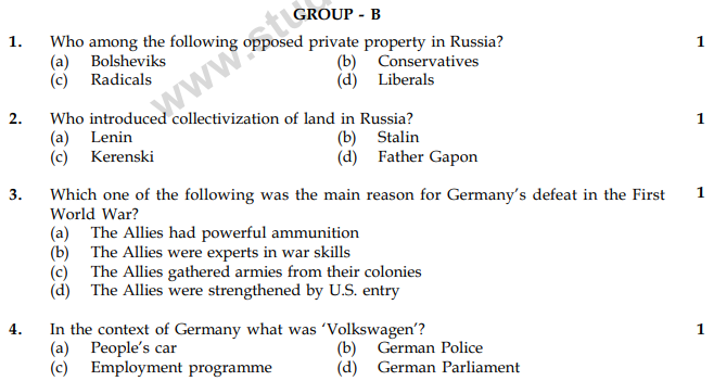 CBSE Class 9 Social Science Sample Paper Set 52