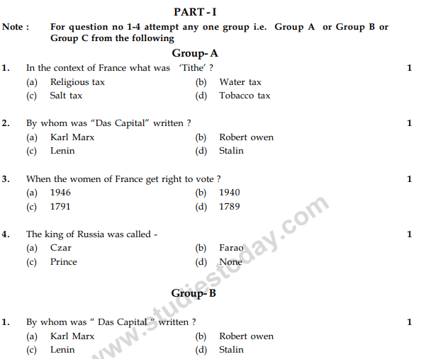 CBSE Class 9 Social Science Sample Paper Set 58