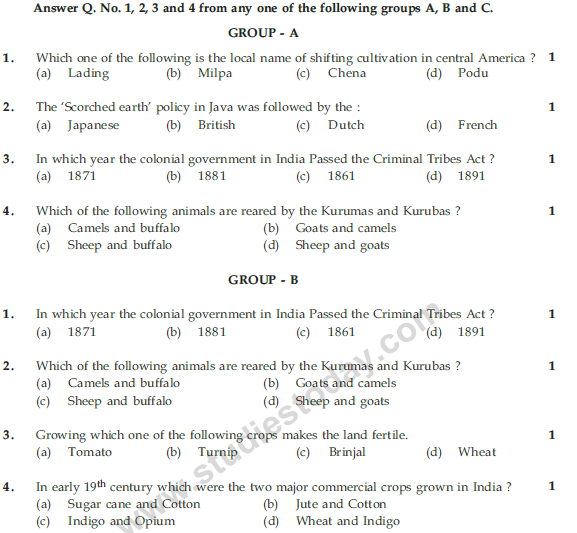 CBSE Class 9 Social Science Sample Paper Set 8