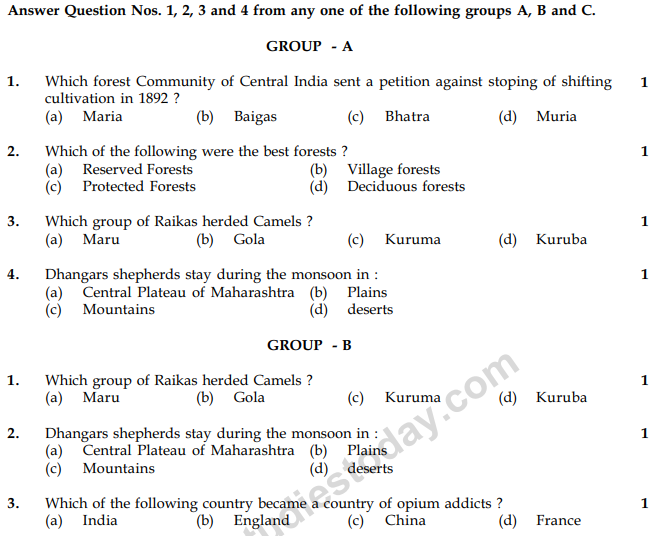 CBSE Class 9 Social Science Sample Paper Set 9