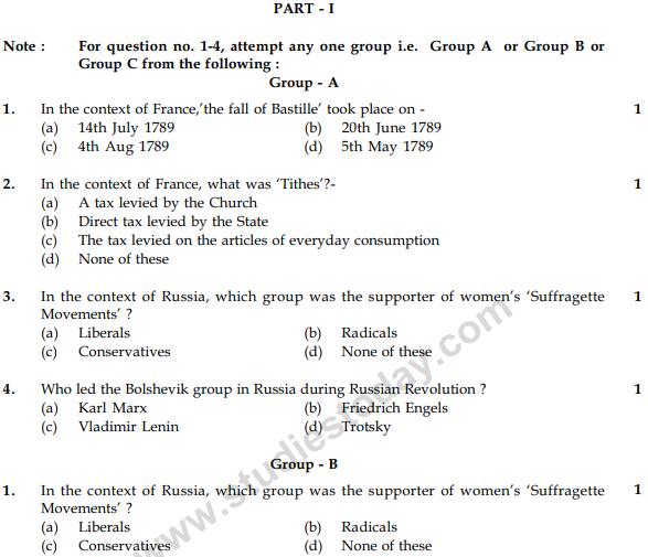 CBSE Class 9 Social Science Sample Paper Set T