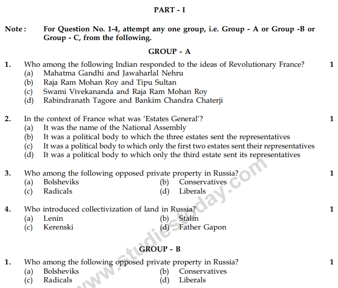 CBSE Class 9 Social Science Sample Paper Set V