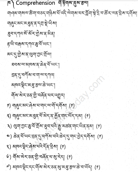 CBSE Class 9 Tibetan Sample Paper Set B