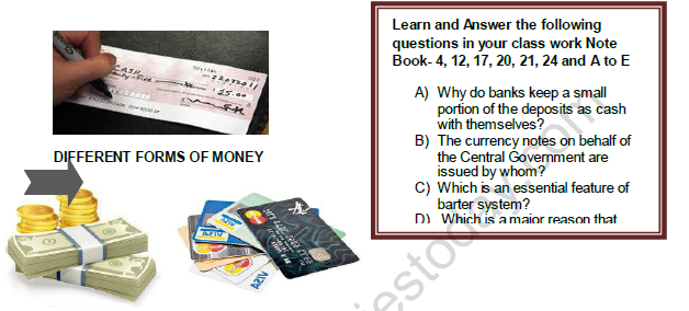 CaptureCBSE Class 10 Economics Money And Credit Worksheet 1