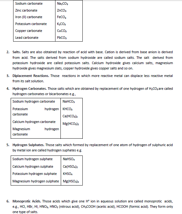 Class 10 Science Compounds of Common Use Exam Notes