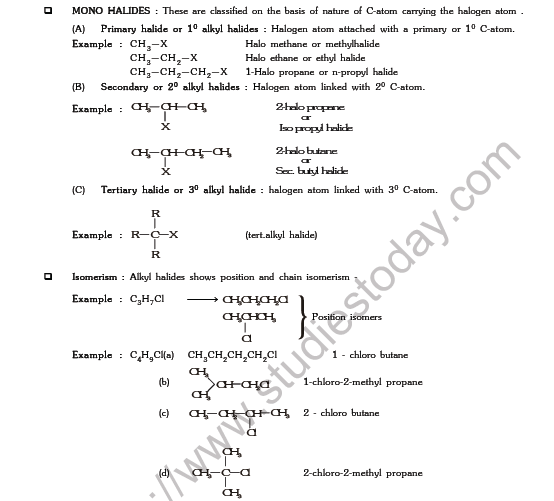 JEE-Mains-Chemistry-Alkyl-Halide-Aryl-Halide-Notes 3
