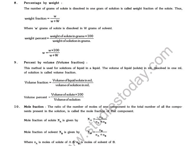 Solutions short notes