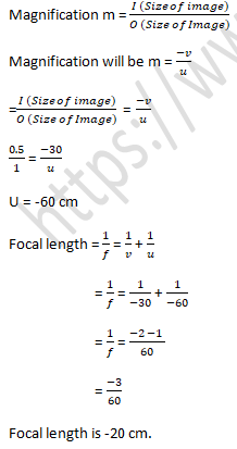 NCERT Exemplar Solutions Class 10 Science Light Reflection and Refraction