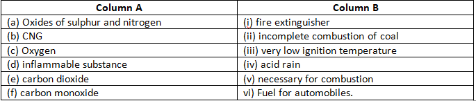 NCERT Exemplar Solutions Class 8 Science Combustion and Flame