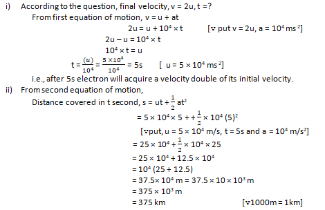 NCERT Exemplar Solutions Class 9 Science Motion