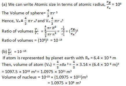 NCERT Exemplar Solutions Class 9 Science Structure of the Atom