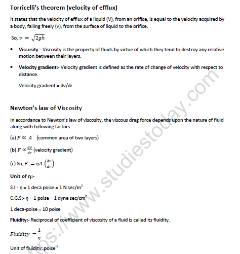NEET-Physics-Fluid-Mechanics-Revision-Notes 3