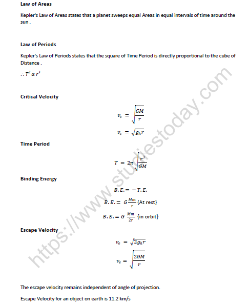 NEET-Physics-Gravitation-Revision-Notes 4