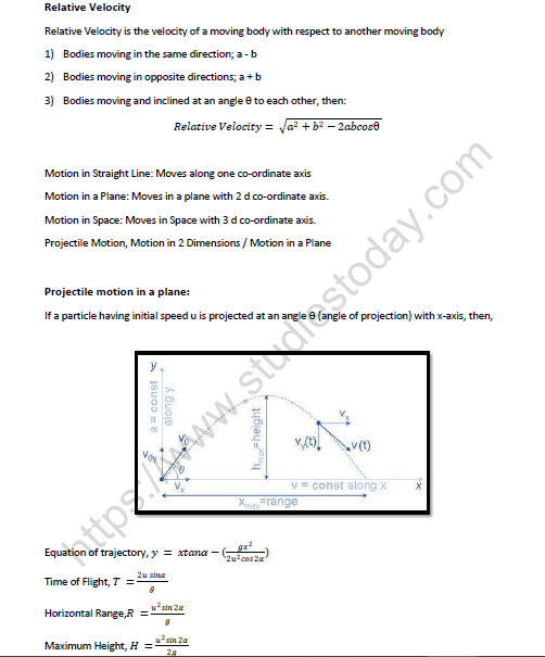 NEET-Physics-Kinematics-and-Projectile-Motion-Revision-Notes 3