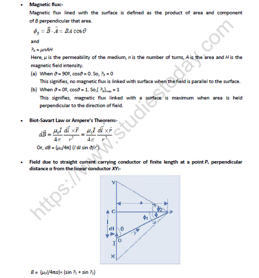 NEET-Physics-Magnetic-Effect-of-Electric-Current-Revision-Notes 1